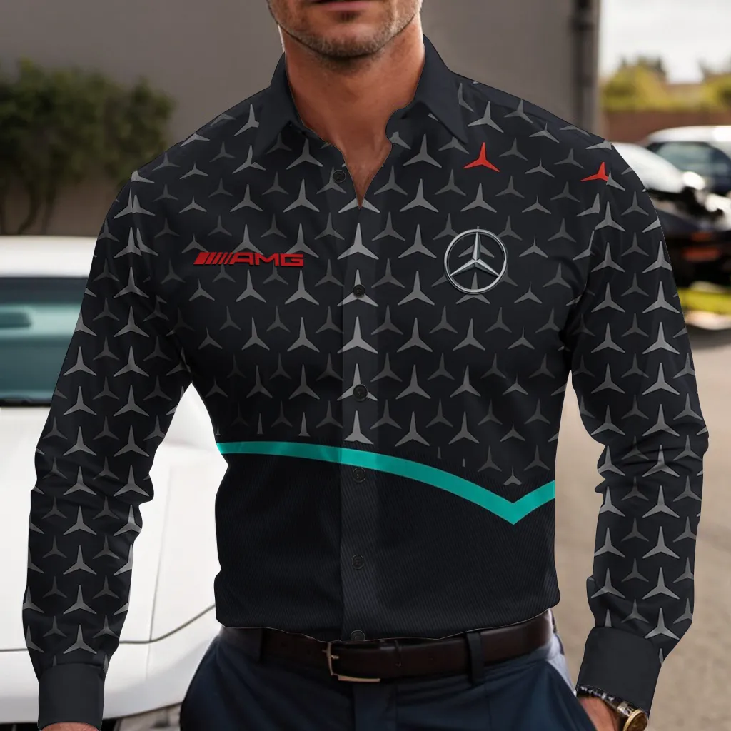 High Quality Men's Long Sleeve Button Shirt MERCEDES-CCY-0075349
