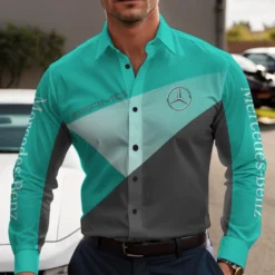High Quality Men's Long Sleeve Button Shirt MERCEDES-CCY-0075351