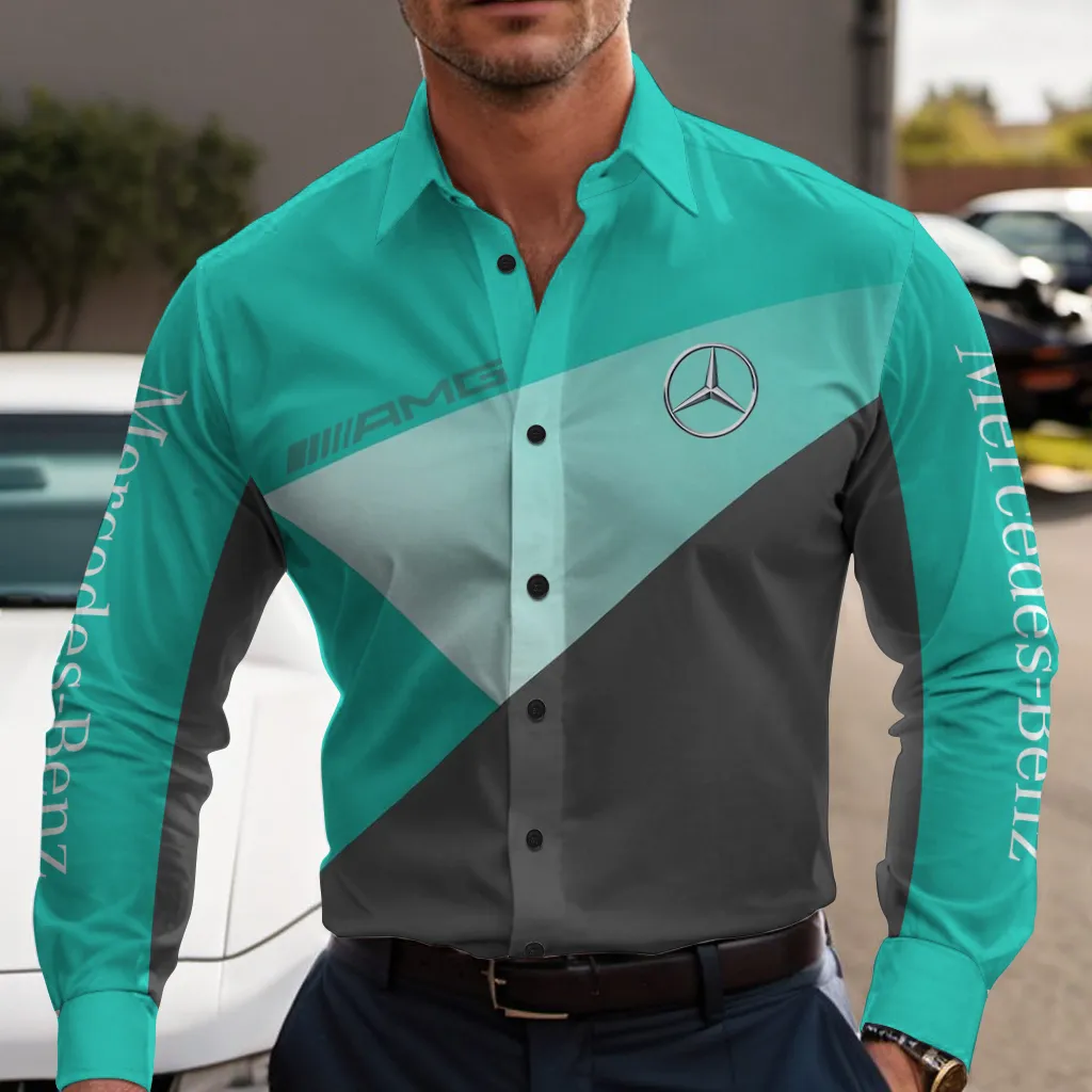 High Quality Men's Long Sleeve Button Shirt MERCEDES-CCY-0075351
