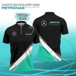 High Quality Customized Men's Zip Polo Shirt MERCEDES-TZPO-0074774