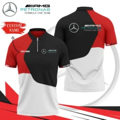 High Quality Customized Men's Zip Polo Shirt MERCEDES-TZPO-0074775