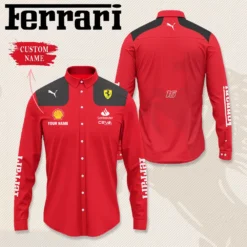 High Quality Customized Men's Long Sleeve Button Shirt FERRARI-CCY-0075435