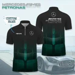 High Quality Customized Men's Zip Polo Shirt MERCEDES-TZPO-0074773