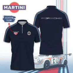 High Quality Customized Men's Zip Polo Shirt PORSCHE-TZPO-0074788