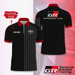 High Quality Customized Men's Zip Polo Shirt TOYOTA-TZPO-0074953
