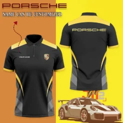 High Quality Customized Men's Zip Polo Shirt PORSCHE-TZPO-0074797