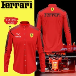 High Quality Customized Men's Long Sleeve Button Shirt FERRARI-CCY-0075432