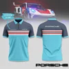 High Quality Customized Men's Zip Polo Shirt PORSCHE-TZPO-0074795