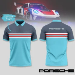 High Quality Customized Men's Zip Polo Shirt PORSCHE-TZPO-0074795