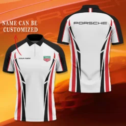High Quality Customized Men's Zip Polo Shirt PORSCHE-TZPO-0074796