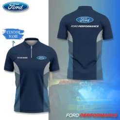 High Quality Customized Men's Zip Polo Shirt FORD-TZPO-0074971