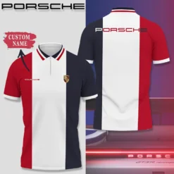 High Quality Customized Men's Zip Polo Shirt PORSCHE-TZPO-0074799