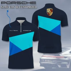 High Quality Customized Men's Zip Polo Shirt PORSCHE-TZPO-0074800