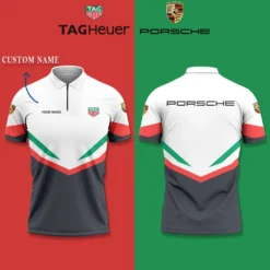 High Quality Customized Men's Zip Polo Shirt PORSCHE-TZPO-0074813