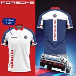 High Quality Customized Men's Zip Polo Shirt PORSCHE-TZPO-0074807