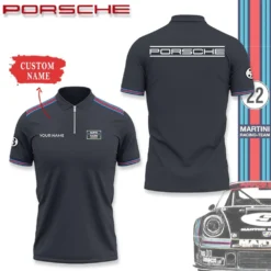 High Quality Customized Men's Zip Polo Shirt PORSCHE-TZPO-0074808