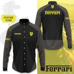 High Quality Customized Men's Long Sleeve Button Shirt FERRARI-CCY-0075430