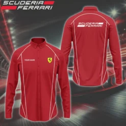 High Quality Customized Men's Long Sleeve Button Shirt FERRARI-CCY-0075428
