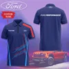 High Quality Customized Men's Zip Polo Shirt FORD-TZPO-0074969