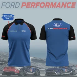 High Quality Customized Men's Zip Polo Shirt FORD-TZPO-0074968