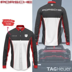 High Quality Customized Men's Long Sleeve Button Shirt PORSCHE-CCY-0075379