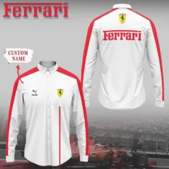 High Quality Customized Men's Long Sleeve Button Shirt FERRARI-CCY-0075427