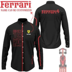 High Quality Customized Men's Long Sleeve Button Shirt FERRARI-CCY-0075426