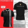 High Quality Customized Men's Zip Polo Shirt PORSCHE-TZPO-0074814