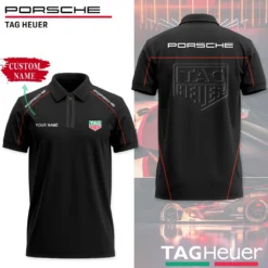 High Quality Customized Men's Zip Polo Shirt PORSCHE-TZPO-0074805
