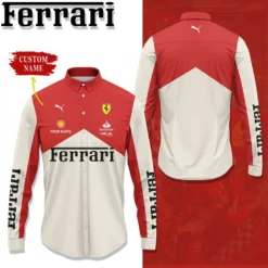 High Quality Customized Men's Long Sleeve Button Shirt FERRARI-CCY-0075425