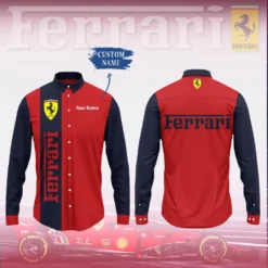 High Quality Customized Men's Long Sleeve Button Shirt FERRARI-CCY-0075424