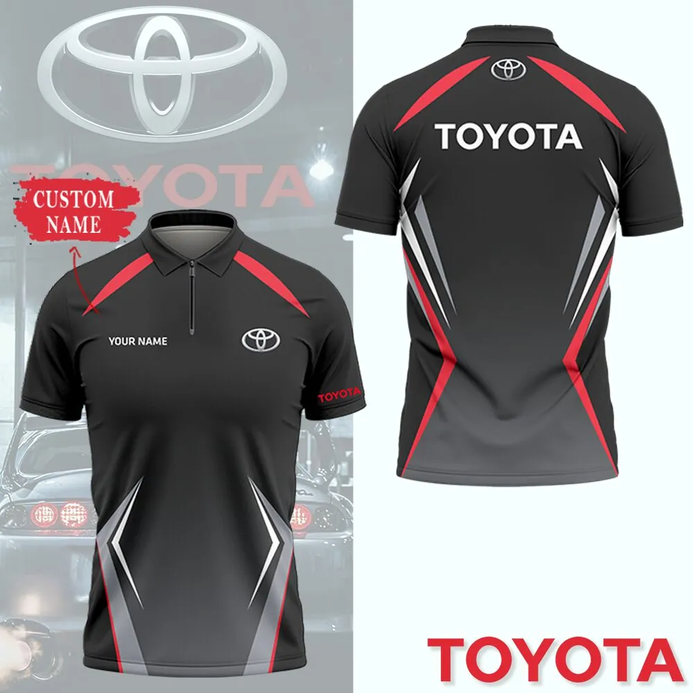 High Quality Customized Men's Zip Polo Shirt TOYOTA-TZPO-0074950