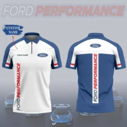 High Quality Customized Men's Zip Polo Shirt FORD-TZPO-0074967