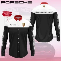 High Quality Customized Men's Long Sleeve Button Shirt PORSCHE-CCY-0075387