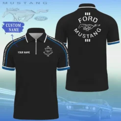 High Quality Customized Men's Zip Polo Shirt FORD-TZPO-0074966