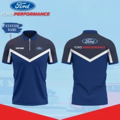 High Quality Customized Men's Zip Polo Shirt FORD-TZPO-0074965