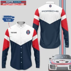 High Quality Customized Men's Long Sleeve Button Shirt PORSCHE-CCY-0075388