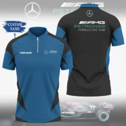 High Quality Customized Men's Zip Polo Shirt MERCEDES-TZPO-0074769