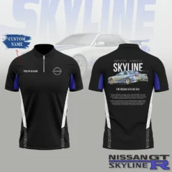 High Quality Customized Men's Zip Polo Shirt NISSAN-TZPO-0074877