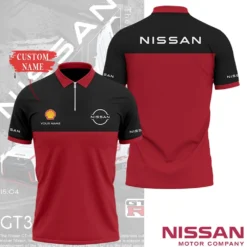 High Quality Customized Men's Zip Polo Shirt NISSAN-TZPO-0074878