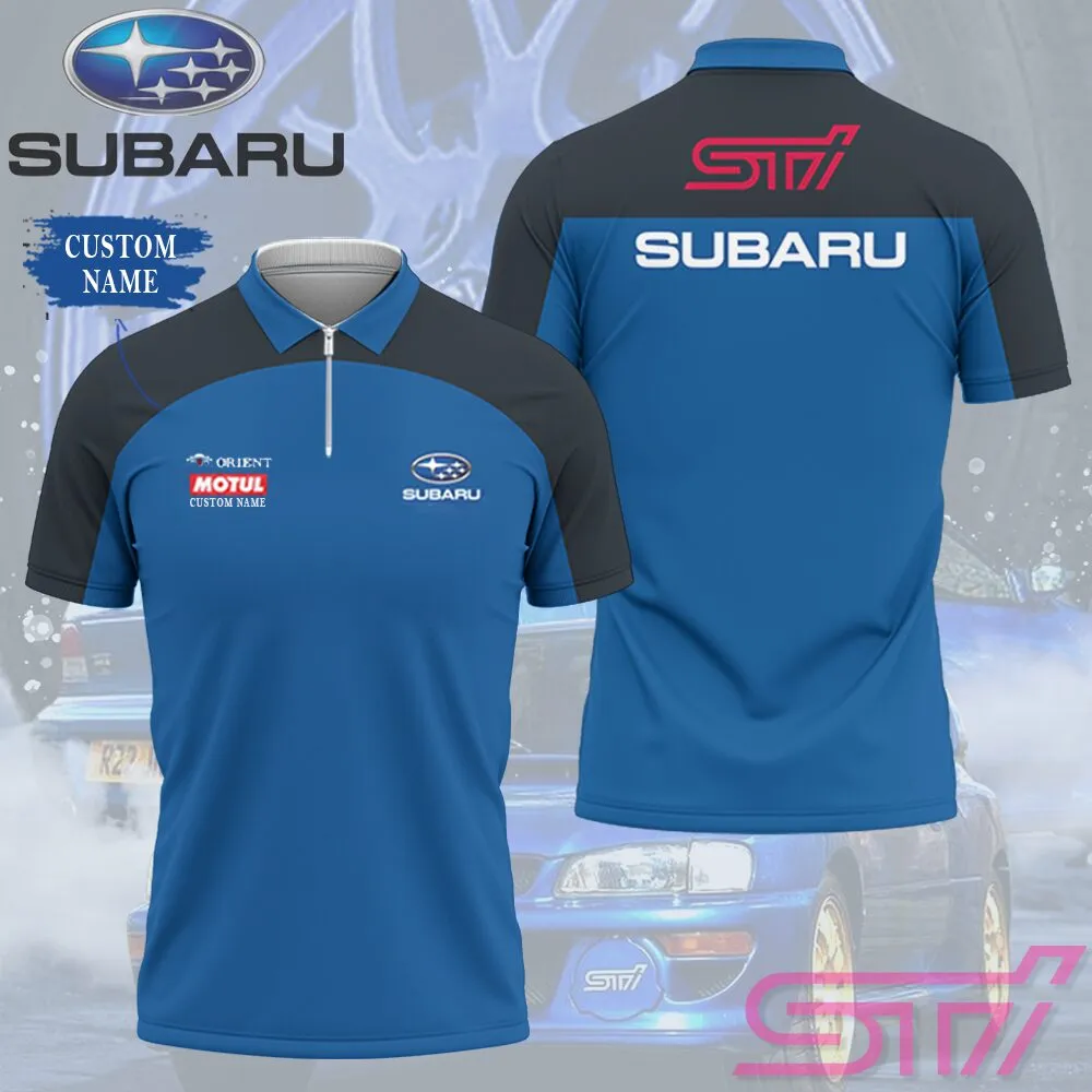 High Quality Customized Men's Zip Polo Shirt SUBARU-TZPO-0074924