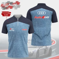 High Quality Customized Men's Zip Polo Shirt AUDI-TZPO-0074869