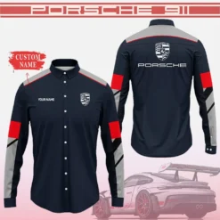 High Quality Customized Men's Long Sleeve Button Shirt PORSCHE-CCY-0075395