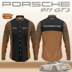 High Quality Customized Men's Long Sleeve Button Shirt PORSCHE-CCY-0075397