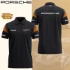 High Quality Customized Men's Zip Polo Shirt PORSCHE-ZPO-0074651