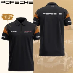 High Quality Customized Men's Zip Polo Shirt PORSCHE-ZPO-0074651