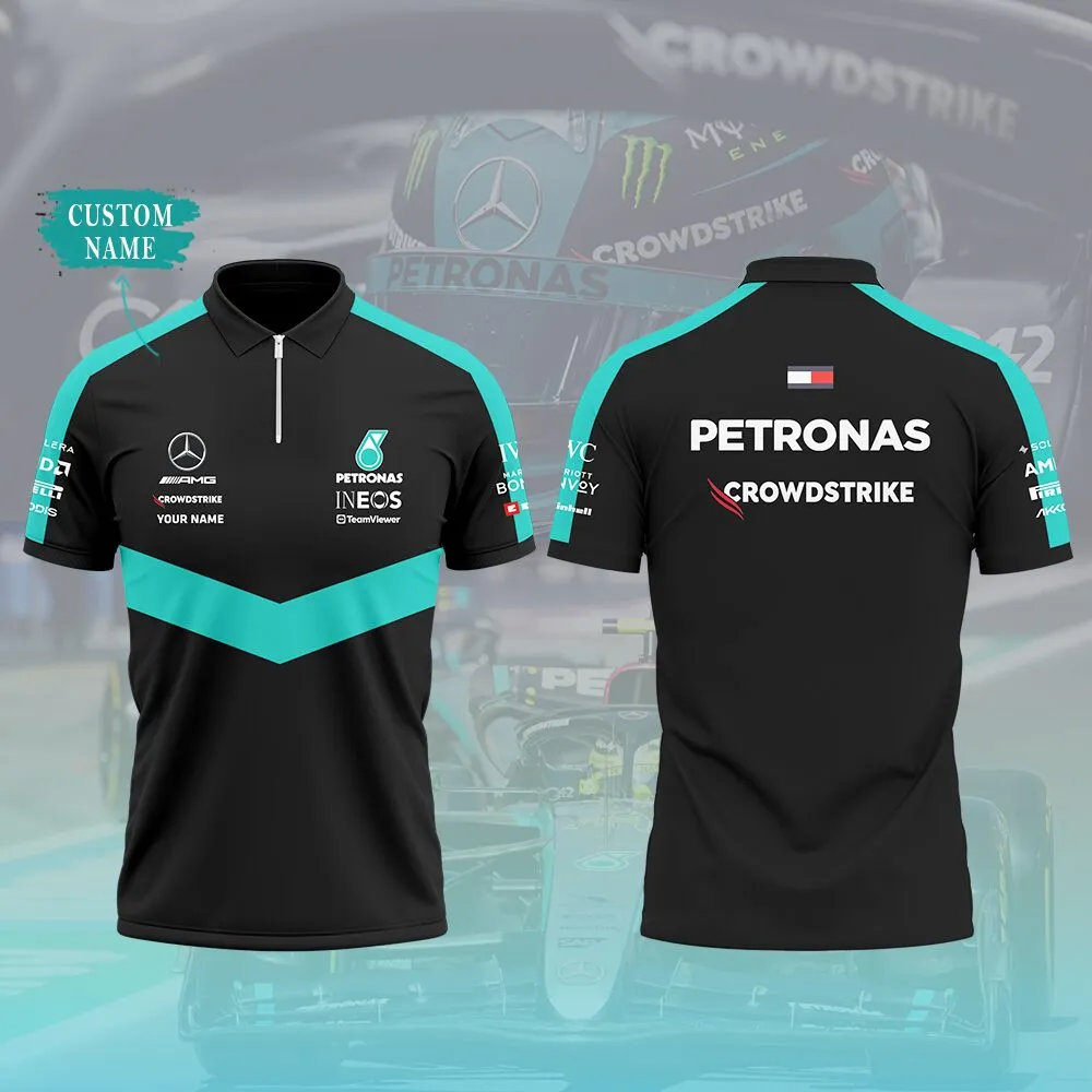 High Quality Customized Men's Zip Polo Shirt MERCEDES-TZPO-0074765