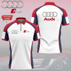 High Quality Customized Men's Zip Polo Shirt AUDI-TZPO-0074866