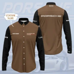High Quality Customized Men's Long Sleeve Button Shirt PORSCHE-CCY-0075402
