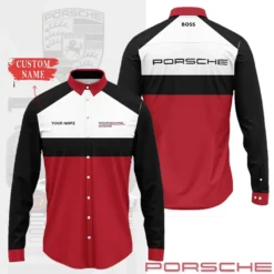 High Quality Customized Men's Long Sleeve Button Shirt PORSCHE-CCY-0075403